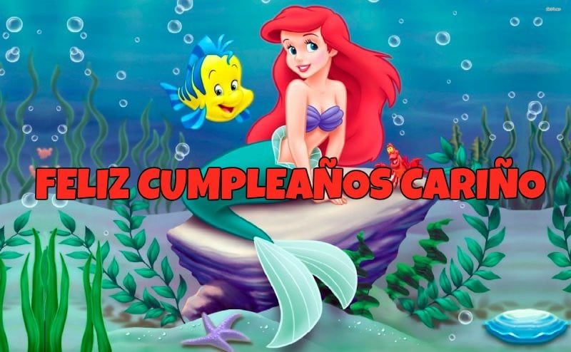 Feliz cumpleaños de La Sirenita Ariel para enviar por WhatsApp o redes  sociales 
