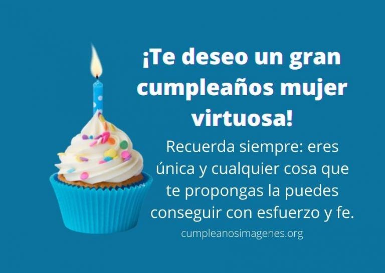 ≫ Te deseo un gran cumpleaños mujer virtuosa - Imágenes, tarjetas y